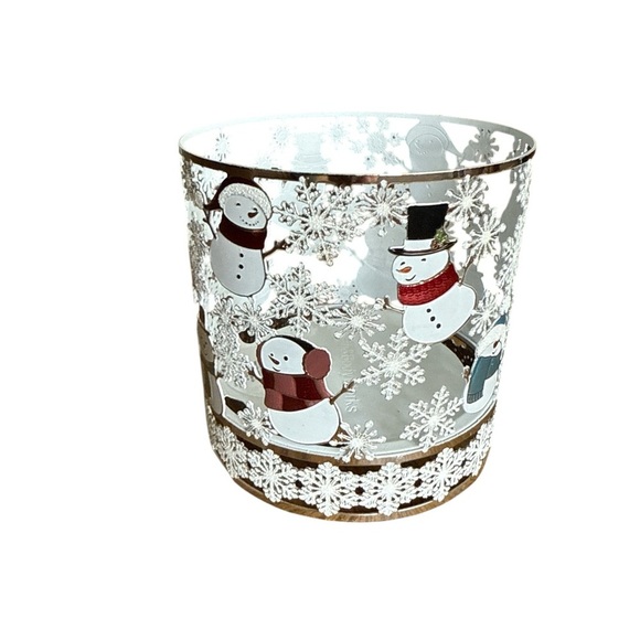 Bath & Body Works Snowman Candle Holder - Red, White, Silver - Picture 4 of 5